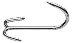 Gancio Ad Ancora 2 Punte Inox, peso 0,056 kg, set da 10