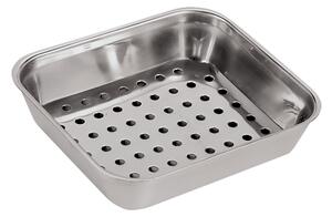 Contenitore Con Griglia Cm 26X23 Inox, peso 0,53 kg