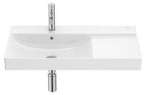 Lavabo Roca Ona, dimensioni 80 x 46 cm, asimmetrico con lavabo posizionato a sinistra