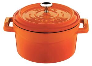 Casseruola Diam 12 Col. Arancio Ghisa, peso 1,8 kg