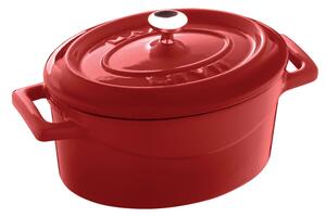 Casseruola Ovale Col. Rosso Ghisa, 12,00x9,0xh. 6,00 cm - 0,42 lt - 1,45 peso 1,38 kg