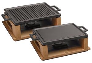 Barbecue Da Tavola Cm 22x30 Con Supporto Legno, peso 5,97 kg