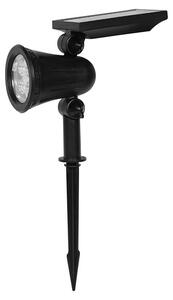 V-TAC Faretto LED Solare da Giardino 2W con Picchetto 3000K IP65 Nero 24154
