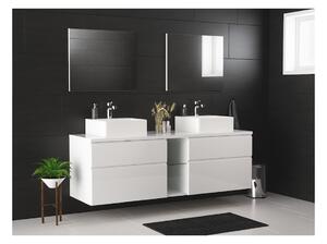 Set per bagno sospeso con doppio lavabo Bianco - MAGDALENA