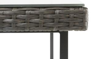 Tavolo da giardino Noa NATERIAL in acciaio con piano in vetro grigio / argento per 4 persone 50x95cm