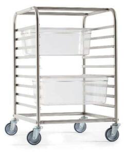 Carrello Per 18 Teglie Gn Inox, peso 13,5 kg