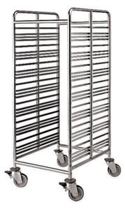 Carrello Per 28 Coppie Teglie Gn Inox, peso 29 kg