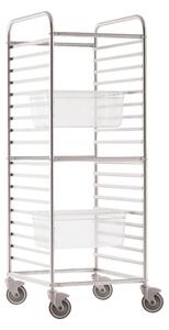 Carrello Per 36 Coppie Teglie Gn Inox, peso 20,5 kg