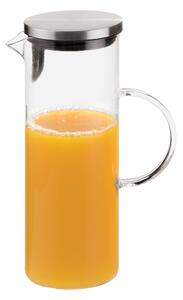 Caraffa Con Coperchio in vetro e coperchio in acciaio Diametro 9,5xh 27 cm capacit�, Lt 1,5 - peso 0,66 kg