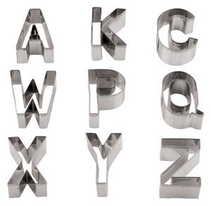 Confezione 26 Pz Tagliapasta Lettere Pad Inox, peso 0,51 kg