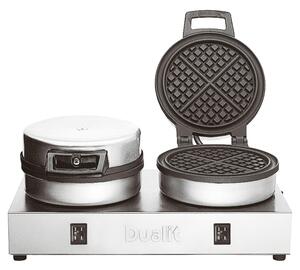 Grill a Contatto Waffle Iron Cast Aluminium doppio g 5,5 1600W Dimensione 40,0 x22,0 h 19 cm dualit inox