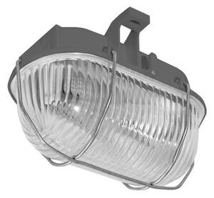 Plafoniera da esterno OVAL 1xE27/60W/230V IP44 grigio