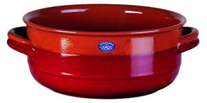 Tegame in Terracotta Smaltata �18xh7,7 cm - lt 1,2 peso 0,9 kg No Piombo no Cadmio linea Alfa Colore rosso