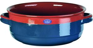 Tegame in Terracotta Smaltata �28xh11,4 cm - lt 2,8 peso 2,8 kg No Piombo no Cadmio Colore blu cobalto