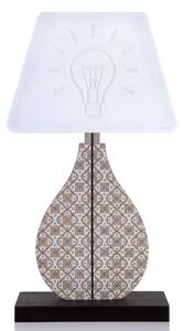 Lampada da Appoggio in legno e Krion K-LIfe Shape Marrakech 20x9xh36cm purifica l'aria Antisettico , Antibatterico