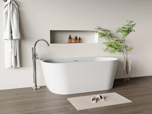 Vasca Da Bagno Semi Freestanding Retro - Bianco Acrilico 150x74x61 Cm - Foto 5