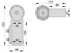 Supporto per lampione grigio IP44