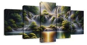 Quadri 5 pezzi – Cascate scintillanti