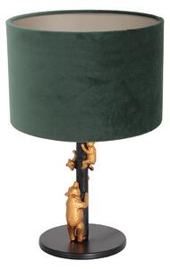 Anne Lighting - lampada da tavolo - Animaux - nero - metallo velluto - Ø 20cm - E27 - 8233ZW