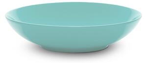 Piatti Fondi set pezzi 6 posti tavola in porcellana con decoro Sottosmalto Collezione Mitika lavabile in lavastoviglie colore Azzurro Portocervo