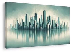 Quadro su tela – Panorama di città moderna