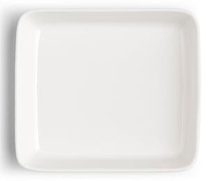 Pirofila In Porcellana da forno Rettangolare 20x18xh 3,5 cm Collezione Toscana lavabile in lavastoviglie porcellana Di Limoges Bianco Freddo