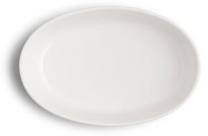 Pirofila In Porcellana da forno OVALE Piccola 20x14xh 2,0 cm Collezione Toscana lavabile in lavastoviglie porcellana Di Limoges Bianco Freddo