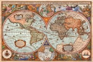 Posters, Stampe Historical Antique World Map, (91.5 x 61 cm)