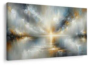 Quadro su tela – Luce dorata sopra l’orizzonte