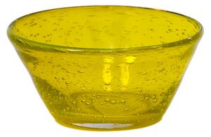Coppette macedonia in vetro soffiato 6 Pezzi Dimensioni � 12x h 5,5 cm lavabile in lavastoviglie, adatta al microonde colore Giallo