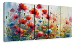Quadro su tela – Prato estivo in fiore