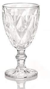 Bicchieri calice LOIRA 6 pezzi diametro 9xh17cm - 280 Ml in vetro spesso pressato adatto alla lavastoviglie colore trasparente