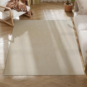 HOMCOM Tappeto Soggiorno 120x160 cm Lavabile in Lavatrice Pelo Lungo Stile Moderno Tappeto per Salotto Camera da Letto Crema | Aosom Italy