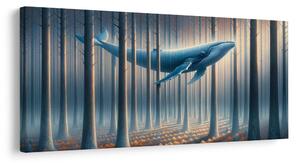 Quadro su tela – Sogno nel bosco con balena