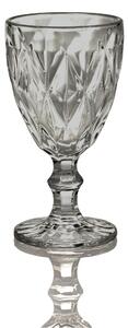Bicchieri calice LOIRA 6 pezzi diametro 9xh17cm - 280 Ml in vetro spesso pressato adatto alla lavastoviglie colore Grigio