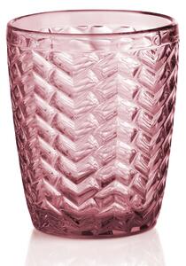 Bicchieri Acqua 6 pezzi in Pasta di Vetro BALI diametro 8xh10 cm - 270 Ml in vetro pressato adatto alla lavastoviglie colore Erika