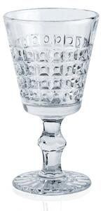 Calici SET 6 pezzi in Pasta di Vetro WINDSOR diametro 8,7xh16 cm - 260 Ml in vetro pressato adatto alla lavastoviglie colore Trasparente