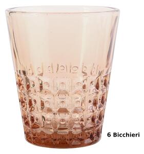 Bicchieri Acqua WINDSOR 6 pezzi diametro 8,5xh10 cm - 250 Ml in vetro pressato adatto alla lavastoviglie colore Fum�
