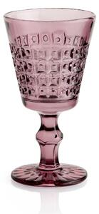 Calici SET 6 pezzi in Pasta di Vetro WINDSOR diametro 8,7xh16 cm - 260 Ml in vetro pressato adatto alla lavastoviglie colore Erika