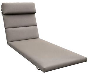 Outsunny Cuscino per Sdraio e Lettino Prendisole in Tessuto con Lacci di Fissaggio, Grigio Scuro