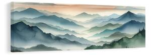 Quadro su tela – Calma sopra le montagne blu