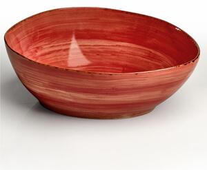 Ciotolona Grande fonda , pasta in GRES Alta Cucina diametro 27.5X24.5X9,5 cm lavabile in lavastoviglie, adatto al microonde decoro sotto smalto colore Rosso Peperoncino