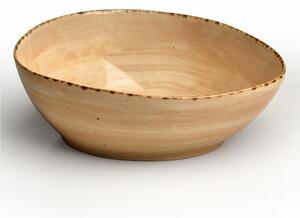 Ciotolona Grande fonda , pasta in GRES Alta Cucina diametro 27.5X24.5X9,5 cm lavabile in lavastoviglie, adatto al microonde decoro sotto smalto colore Zenzero Beige