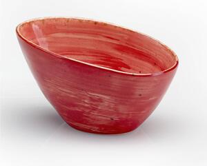 Coppettina ovale in GRES Alta Cucina 10,5X7,5X6 cm cm lavabile in lavastoviglie, adatto al microonde decoro sotto smalto colore Rosso Peperoncino