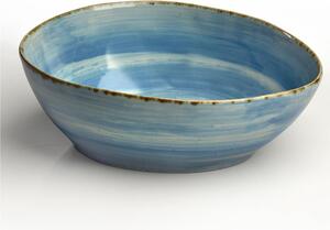 Ciotolona Grande fonda , pasta in GRES Alta Cucina diametro 27.5X24.5X9,5 cm lavabile in lavastoviglie, adatto al microonde decoro sotto smalto colore Azzurro Anice