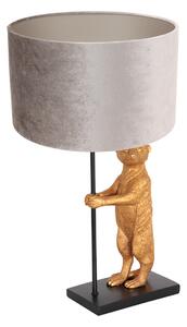 Anne Lighting - lampada da tavolo - Animaux - nero - metallo velluto - Ø 30cm - E27 - 8227ZW