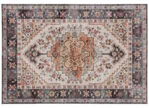 HOMCOM Tappeto Bohemien Antiscivolo e Lavabile a Pelo Corto per Soggiorno e Camera, 230x160 cm, Marrone | Aosom Italy