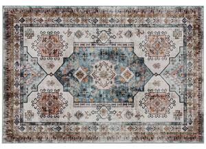 HOMCOM Tappeto Vintage Antiscivolo e Lavabile a Pelo Corto per Soggiorno e Camera, 230x160 cm, Multicolore | Aosom Italy