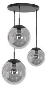 Lampada a sospensione - nero - Bollique - vetro metallo - Ø 40cm - E27 - 3123ZW - Steinhauer
