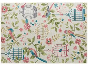 HOMCOM Tappeto Decorato in poliestere, facile da pulire, Antiscivolo, 200x140x1 cm, Multicolore | Aosom Italy
